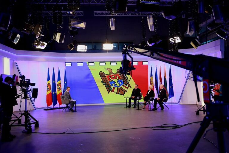 Jungtinis Lietuvos, Latvijos ir Estijos parlamentų pirmininkų interviu Moldovos televizijos kanalui Moldova 1