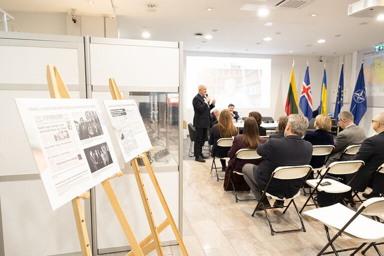 Seimo Pirmininko Juozo Oleko sveikinimo žodis atveriant parodą ,,Islandija lietuviams - langas į žmogiškumą