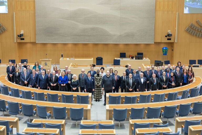 Seimo Pirmininkas Juozas Olekas dalyvauja ketvirtajame Krymo platformos parlamentiniame susitikime Stokholme.  Švedijos parlamento nuotr. Aut. Melker Dahlstrand