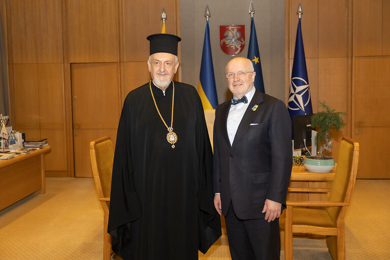 Seimo Pirmininkas Juozas Olekas susitiko su Konstantinopolio Ekumeninio Patriarchato Metropolitu Emanueliu