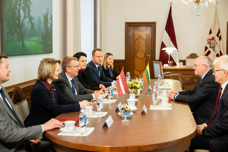 Seimo Pirmininkas Juozas Olekas Rygoje susitiko su Latvijos Respublikos Prezidentu Edgaru Rinkevičiumi