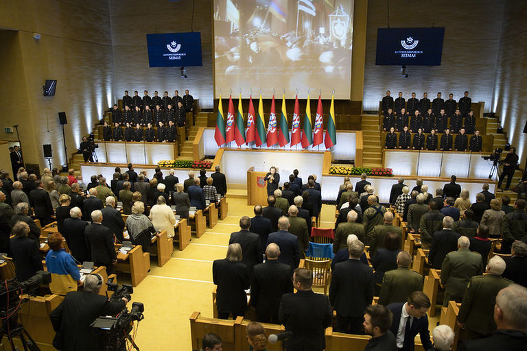 Laisvės gynėjų dienos minėjimas ir Laisvės premijos įteikimo ceremonija Lietuvos Respublikos Seimo Kovo 11-osios Akto salėje