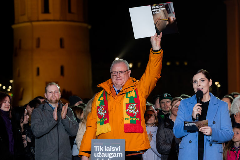 Seimo kancleris A. Stončaitis šventinio koncerto Katedros aikštėje metu