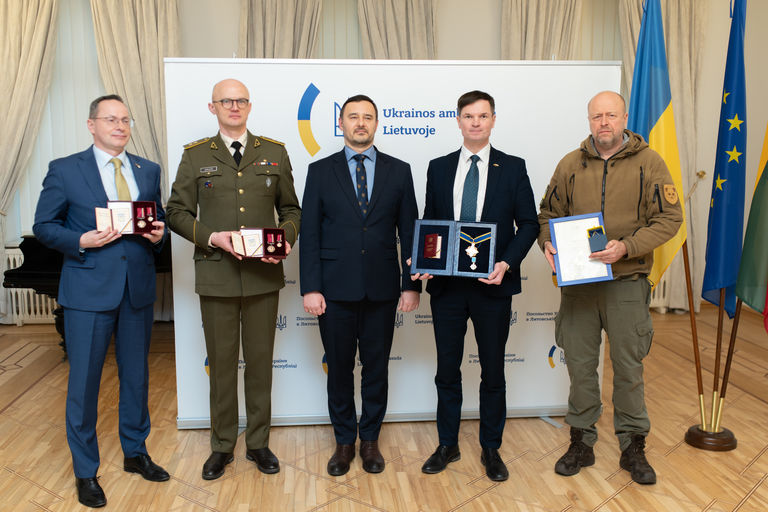 Ukrainos valstybinių apdovanojimų įteikimo ceremonija.