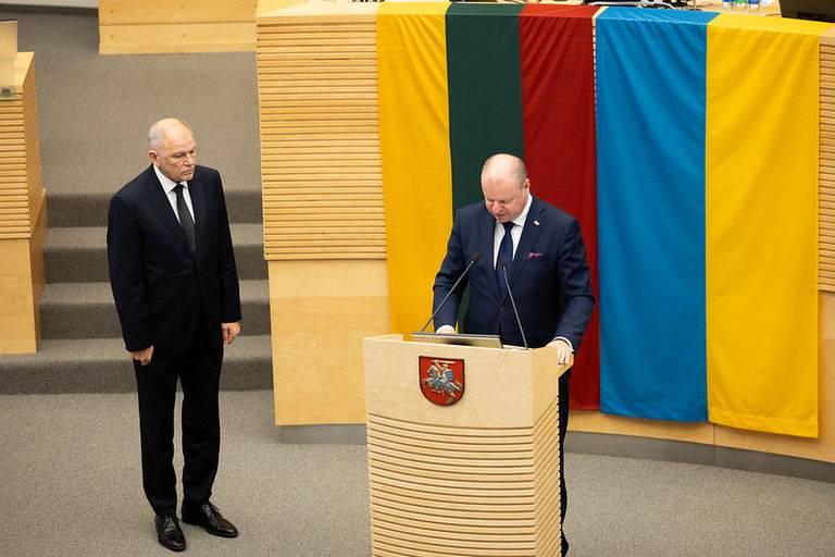 Seimo apdovanojimo - Aleksandro Stulginskio žvaigždės įteikimo ceremonija. Kalba Seimo Pirmininkas Saulius Skvernelis 2025-05-15