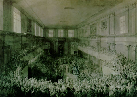 1791 m. gegužės 3 d. Konstitucijos priėmimas Karaliaus rūmų Senatorių salėje, Varšuvoje