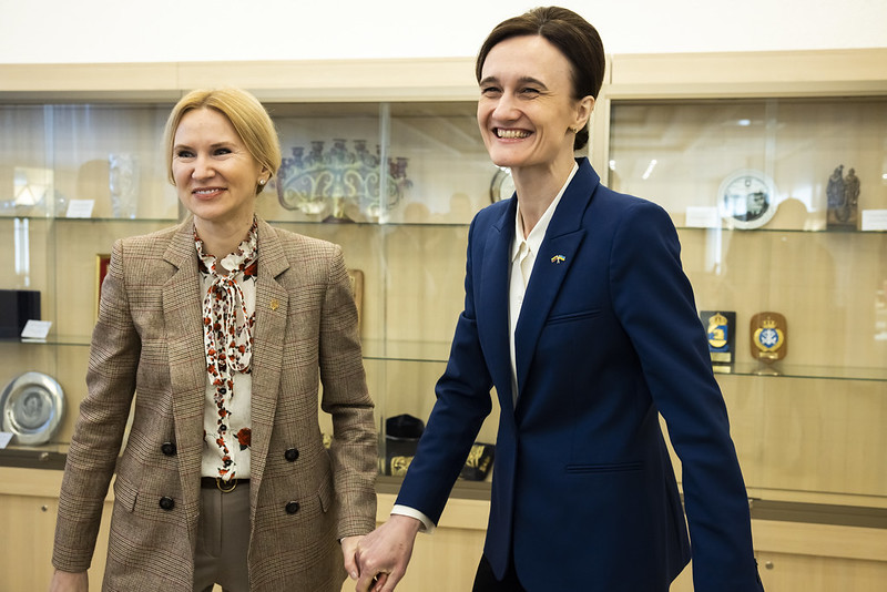 2022 05 10</br>Seimo Pirmininkės V. Čmilytės-Nielsen susitikimas su Ukrainos Aukščiausiosios Rados pirmininko pavaduotoja Olena Kondratiuk
