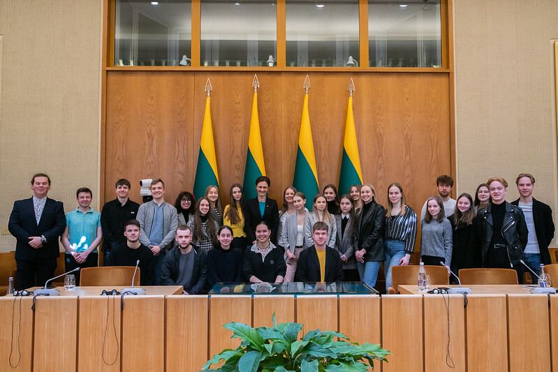 2022 05 04</br> Seimo Pirmininkės Viktorijos Čmilytės-Nielsen susitikimas su Vilniaus universiteto Teisės fakulteto studentais