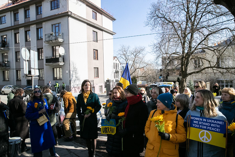 2022 03 08</br>Palaikymo akcija „Kovo 8 – solidarumo su Ukrainos moterimis diena