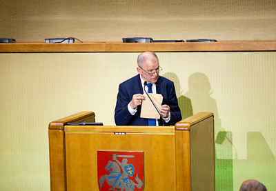 Lietuvos Nepriklausomybės Akto signataras Vytenis Povilas Andriukaitis: „Gedulo ir vilties diena ir yra skirta laisvei bei teisei ir tam didžiajam suvokimui, kad žmogaus orumas niekados, jokiomis sąlygomis negali būti trypiamas“ (2026 06 14)