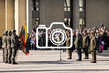 Naujųjų Lietuvos šaulių sąjungos narių priesaikos ceremonija Nepriklausomybės aikštėje (2022 03 11)