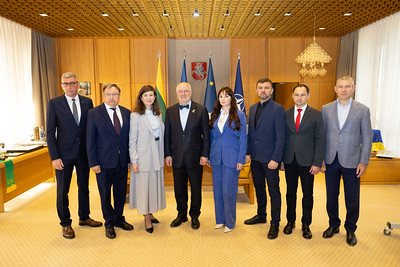 2026 05 06<br> Seimo Pirmininko Juozo Oleko susitikimas su Ukrainos Aukščiausiosios Rados draugystės su Lietuva grupės nariais
