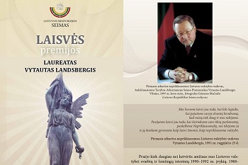 Bukletas „Laisvės premijos laureatas Vytautas Landsbergis“ (PDF)