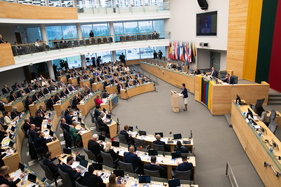 The High Level Meeting of Speakers of Parliaments of NATO Member Countries began in the Seimas on Friday