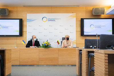 2021 07 08</br>Lietuvos ir Ukrainos Ministrų Pirmininkų spaudos konferencija