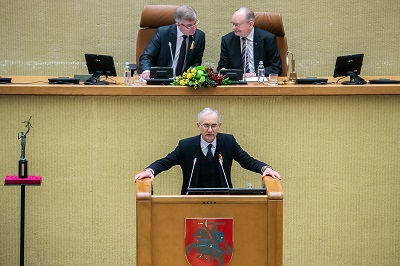 Nepriklausomybės Akto signataro Egidijaus Bičkausko kalba iškilmingame Lietuvos Nepriklausomybės atkūrimo dienos minėjime Seime (2019-03-11)