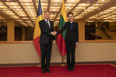 2022 11 24</br>Seimo Pirmininkės Viktorijos Čmilytės-Nielsen susitikimas su Rumunijos Prezidentu Klausu Johanisu (Klaus Iohannis)