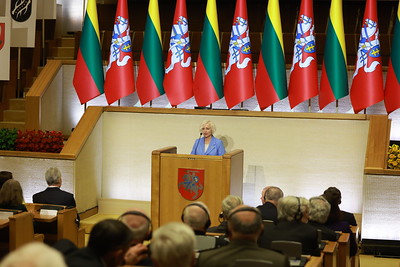 Speech by Daiga Mieriņa, Speaker of the Saeima of the Republic of Latvia, at the solemn commemoration of the Day of Restoration of the Independence of Lithuania