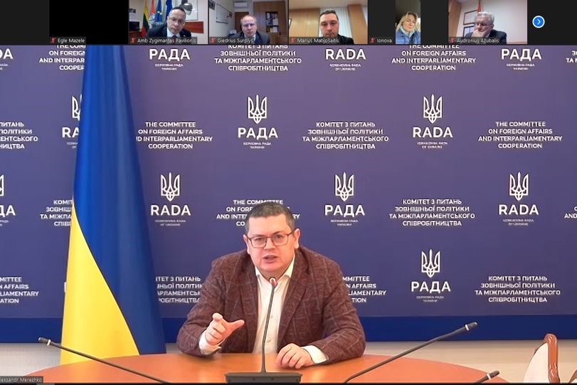 Ukrainos atstovai susitikime su Užsienio reikalų komitetu: „Putino perrinkimas – tai rusijos visuomenės mandatas karui“