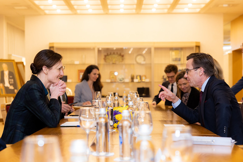 2023 02 07 </br> Seimo Pirmininkės V. Čmilytės-Nielsen susitikimas su Švedijos Ministru Pirmininku Ulfu Kristerssonu
