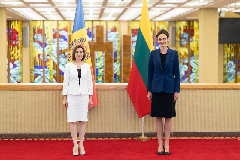 2022 07 06 </br>Seimo Pirmininkė Viktorija Čmilytė-Nielsen susitiko su Moldovos Prezidente Maja Sandu