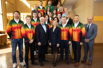 Seimo Pirmininko J. Oleko susitikimas su 2026 m. žiemos olimpinių žaidynių Lietuvos rinktinės nariais