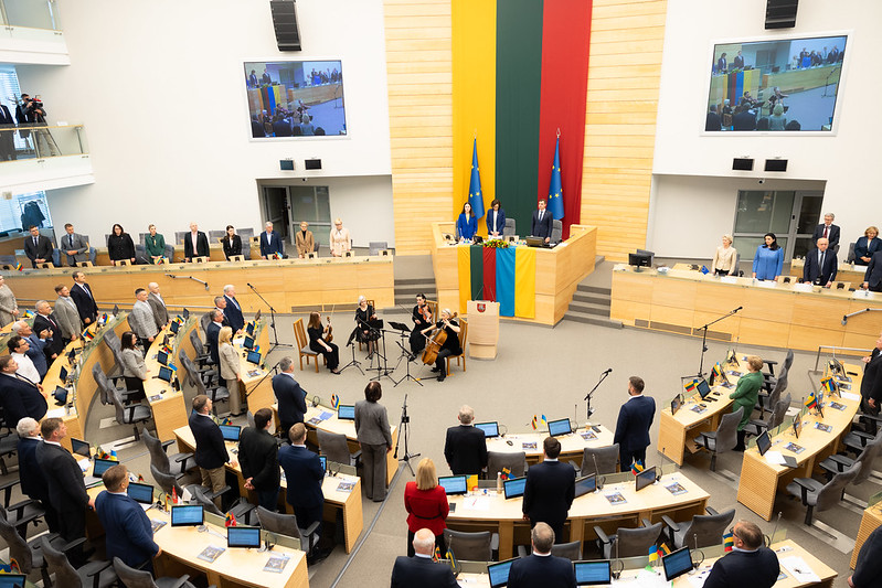 2024 05 09</br>Lietuvos narystės Europos Sąjungoje 20-mečio ir Europos dienos minėjimas Seimo posėdyje
