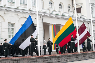 2024 02 16</br> Trijų Baltijos valstybių vėliavų pakėlimo ceremonija
