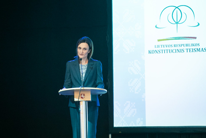 2021 10 25</br>Seimo Pirmininkė V. Čmilytė-Nielsen dalyvavo diskusijoje „Teisingumo vykdymo funkcija kaip konstitucinė vertybė