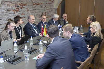 Seimo delegacijos Baltijos Asamblėjoje pirmininkas Giedrius Drukteinis Taline dalyvauja jubiliejiniame Asamblėjos renginyje