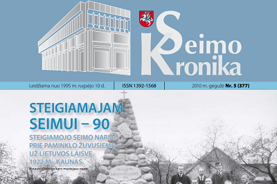 Seimo kronika, 2010, gegužė, Nr. 5 (377)