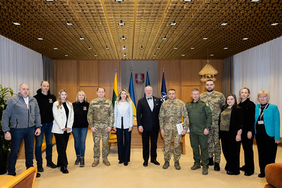 2026 02 19<br> Seimo Pirmininko J. Oleko susitikimas su Lietuvoje viešinčiais Ukrainos Chersono apskrities delegacijos atstovais