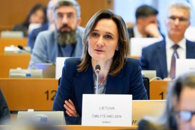 Seimo Pirmininko pavaduotoja V. Čmilytė-Nielsen dalyvauja tarpparlamentiniame gynybos komitetų posėdyje Briuselyje