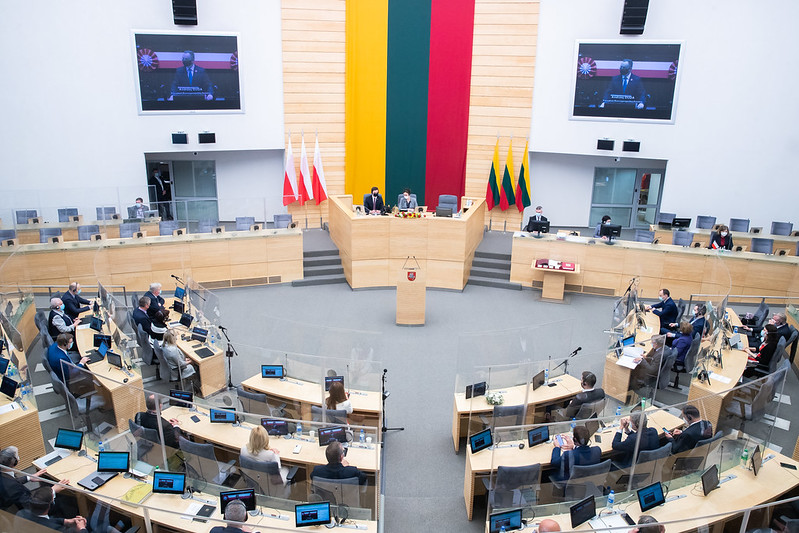 2021 05 03</br>Šventinis Lietuvos ir Lenkijos parlamentų Gegužės 3-iosios Konstitucijos sukakties minėjimas