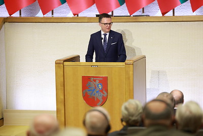 Speech by Szymon Hołownia, Marshal of the Sejm of Poland, at the solemn commemoration of the Day of Restoration of the Independence of Lithuania