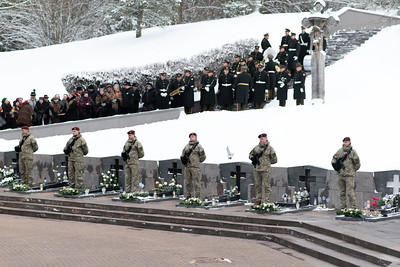 Žuvusiųjų pagerbimo ceremonija Antakalnio kapinėse 2024 01 13