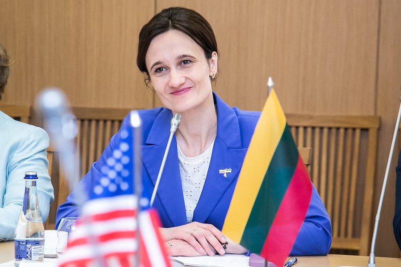 2022 05 25</br>Seimo Pirmininkės Viktorijos Čmilytės-Nielsen susitikimas su JAV Kongreso delegacija