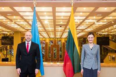 Seimo Pirmininkės Viktorijos Čmilytės-Nielsen susitikimas su Ukrainos Ministru Pirmininku Denysu Šmyhaliu