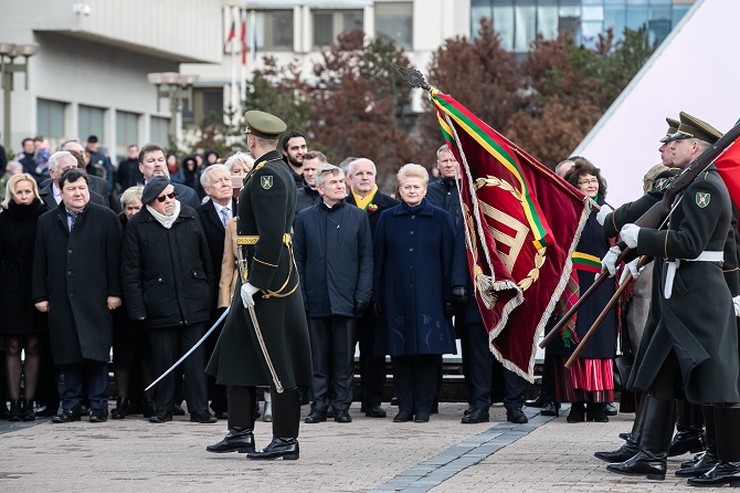 29-osios Nepriklausomybės atkūrimo dienos proga – šventinė Baltijos valstybių vėliavų pakėlimo ceremonija (2019-03-11)