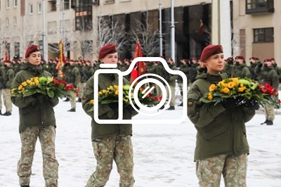 Iškilminga karių rikiuotė, skirta Krašto apsaugos savanorių pajėgų 31-osioms įkūrimo metinėms (2022 01 17)