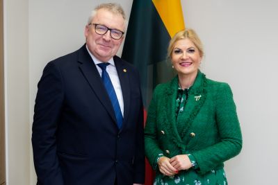 Švietimo ir mokslo komiteto pirmininkė Jurgita Šukevičienė su Lietuvos mokslų akademijos prezidentu aptarė aukštojo mokslo sistemos ateitį