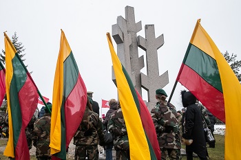 2019 metų Lietuvos valstybės atkūrimo dienos minėjimo Lietuvos partizanų memoriale (Minaičiuose) nuotraukos (2019-02-15)
