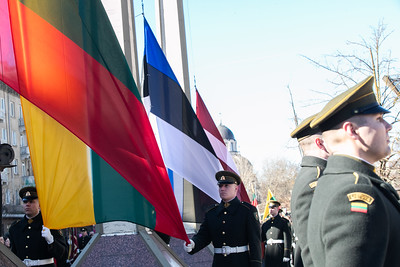 2024 03 11</br>Trijų Baltijos valstybių vėliavų pakėlimo ceremonija.