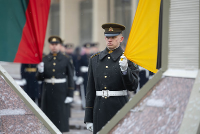 Valstybės vėliavos pakėlimo ceremonija Nepriklausomybės aikštėje (2026-01-13)
