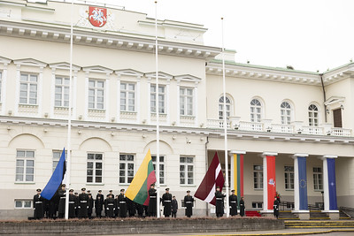 2023 02 16</br>Trijų Baltijos valstybių vėliavų pakėlimo ceremonija