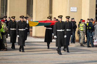 Trijų Baltijos valstybių vėliavų pakėlimo ceremonija Nepriklausomybės aikštėje (2026 03 11)