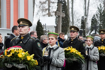 2018 metų Lietuvos Nepriklausomybės Akto signatarų pagerbimo ceremonijos Rasų kapinėse nuotraukos (2018-02-16)