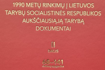 Knyga  „Lietuvos Respublikos Aukščiausiosios Tarybos dokumentai, I Tomas. 1990 metų rinkimų į LTSR Aukščiausiąją Tarybą dokumentai, II dalis 68-141 rinkimų apygardos“
